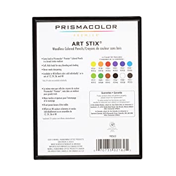 PrismaColor ART STIX Woodless Colored Pencils 12-Set