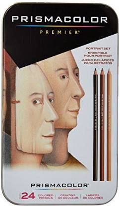 Prismacolor Sanford 25085R Premier Colored Pencils, Portrait Set, Soft Core, 24-Count