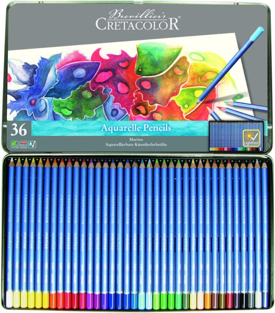 Cretacolor 240 ??? Marino 36 Watercolour Pencils Set of 36, Made from Wood