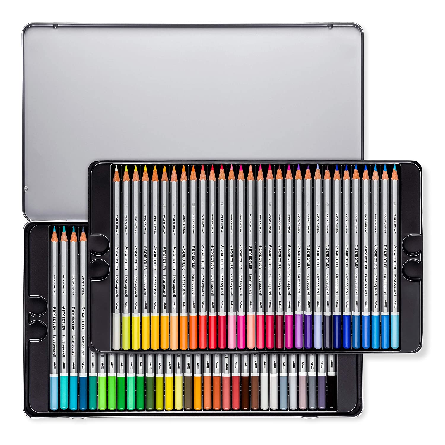 Staedtler Karat Aquarell Premium Watercolor Pencils, Set of 60 Colors (125M60)