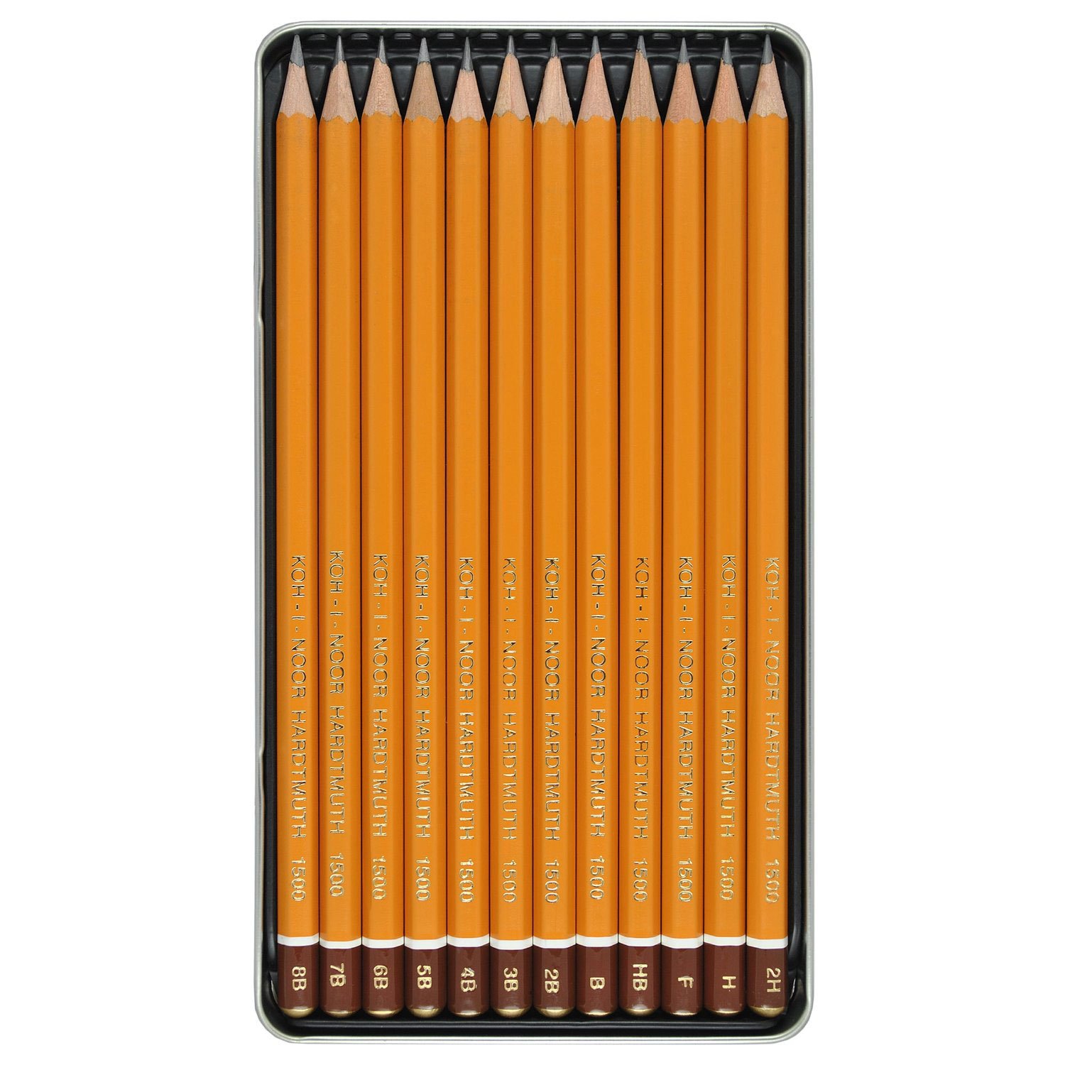 Koh-I-Noor Natural Professional Graphite Pencil Art Set of 12-8B-2H