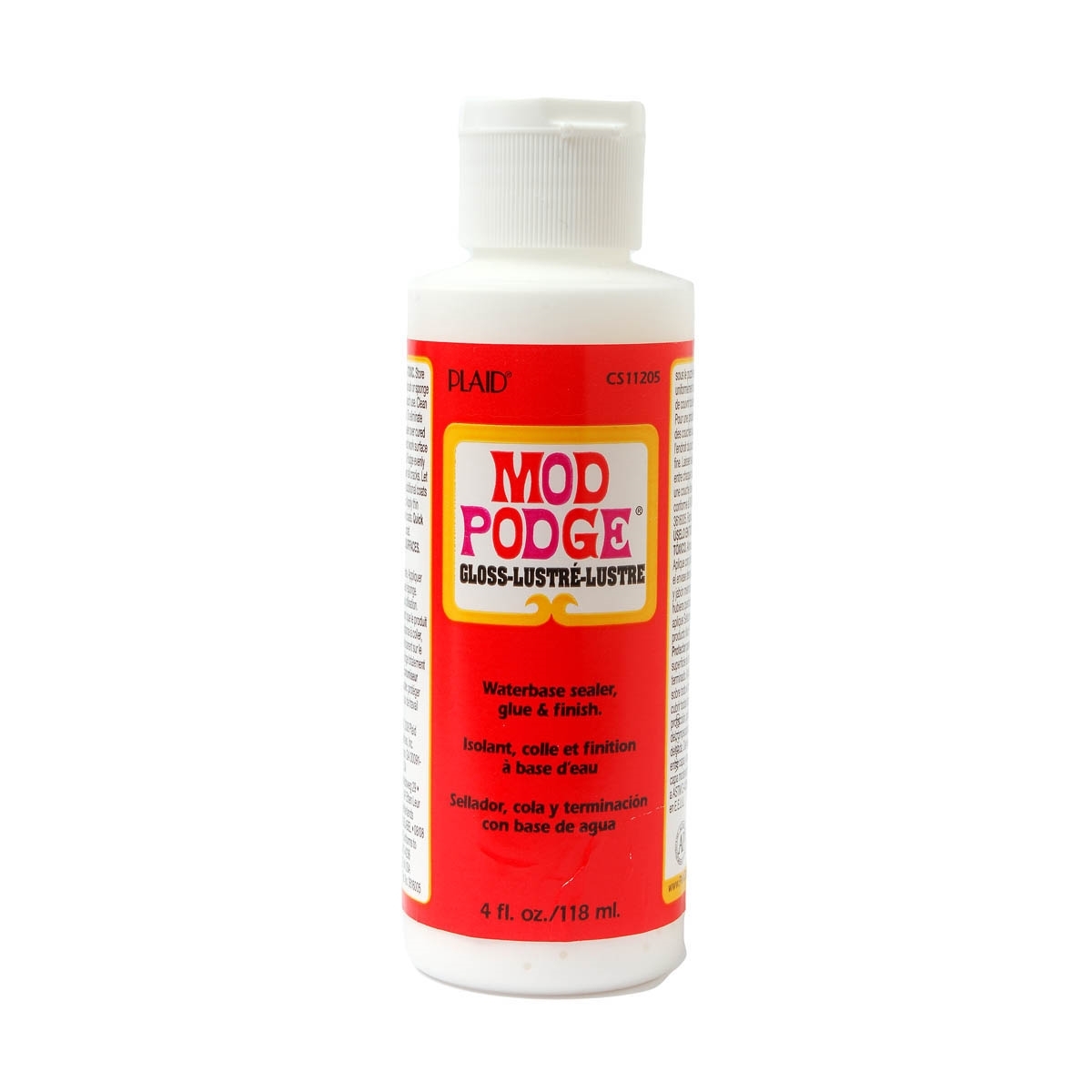 Mod Podge Gloss Water Base Sealer/Glue And Finish, White, 4 oz 118ml