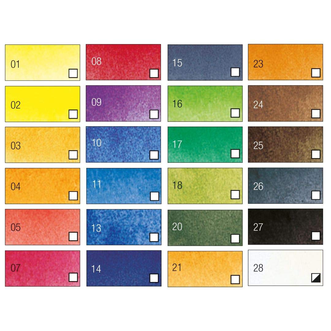 Pebeo Studio Aquarelle Fine Watercolours - Set of 24 Colours in 12 ML Tubes