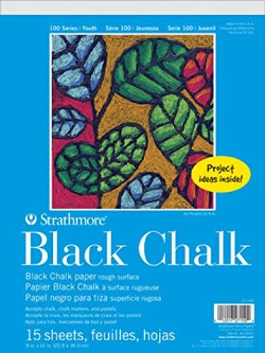 Strathmore (27-150 STR-27-150 100 Series Black Chalk Paper, 9 by 12", 15 Sheets