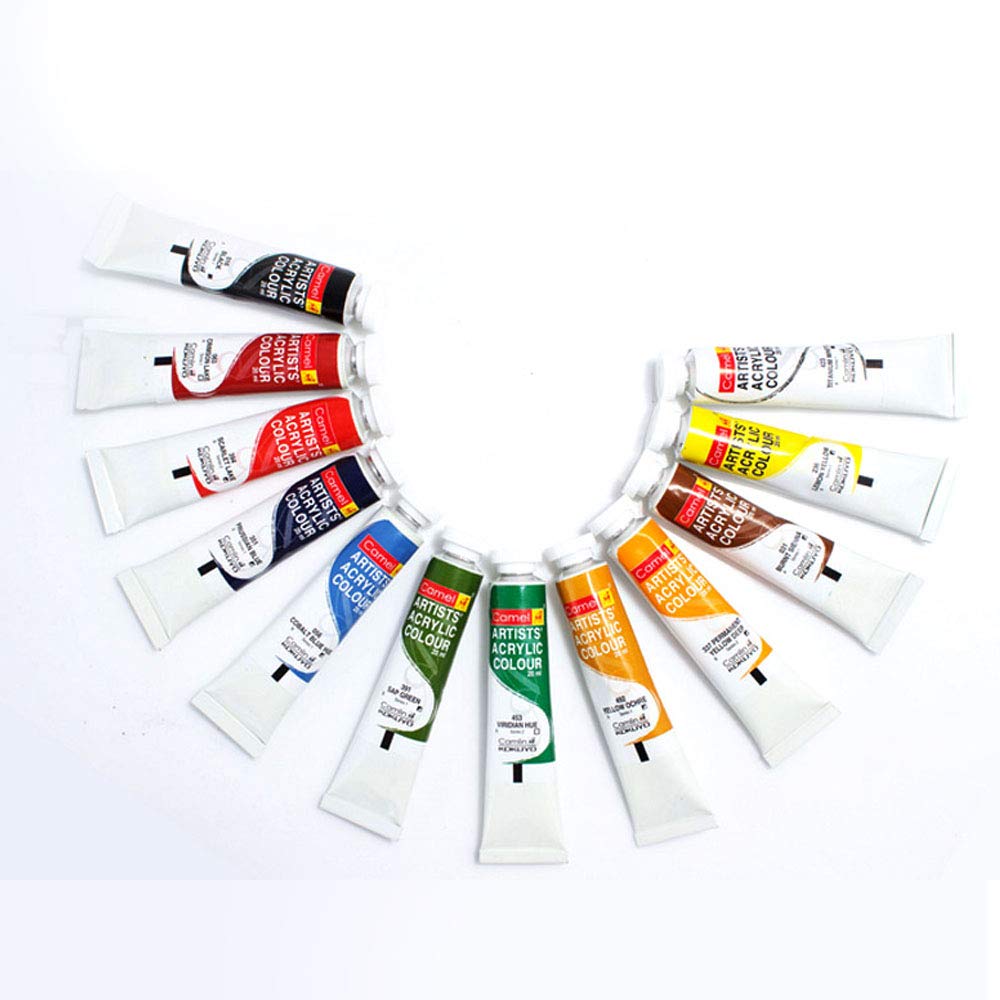 FABER-CASTELL Acrylic Paint Tube Set - Pack of 12 Shades 9ml  tubes - Acrylic colours