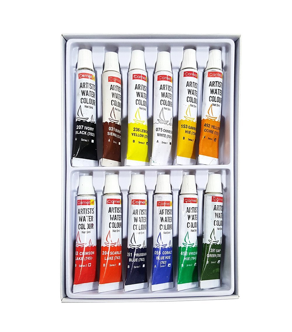 Camel Artist 5ml Water Color Set - 12 Shades (Multicolor)