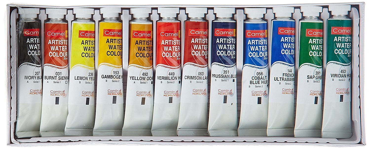 Camel Artist's Water Color - 20ml Each, 12 Shades