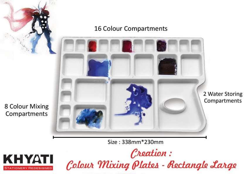 Khyati Rectangle Colour Mixing Palette (Large)