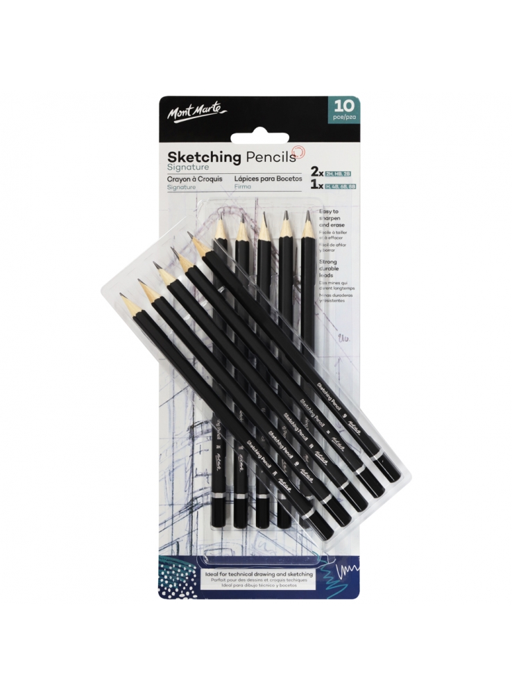 Mont Marte Signature Sketching Pencils Set of 10