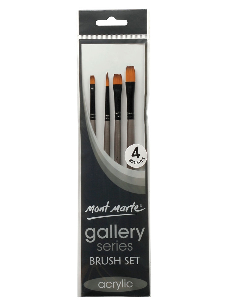 Mont Marte Gallery Series Brush Set Acrylic of 4 BMHS0011