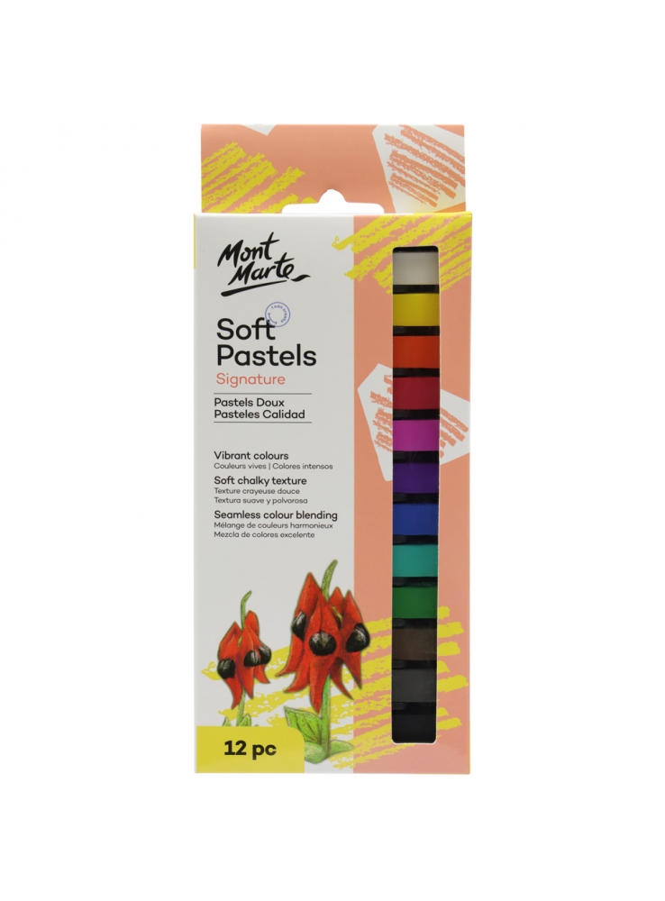 Mont Marte 12 Soft Pastels MMPT0004