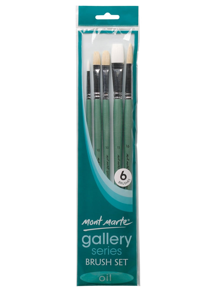 Mont Marte Gallery Series Brush Set Oils 6pce