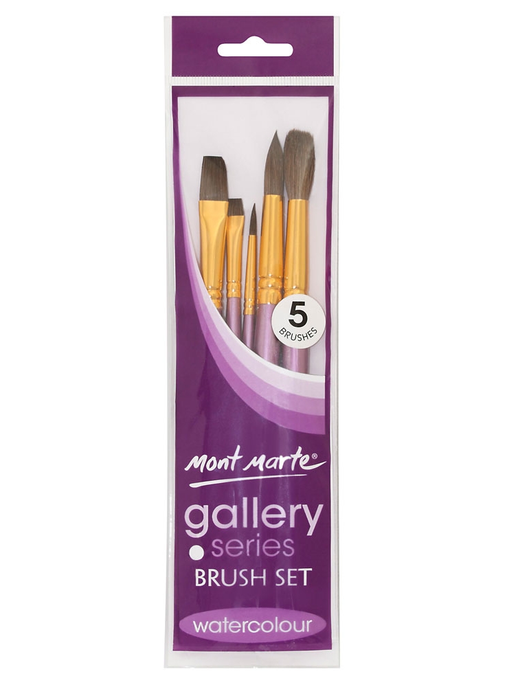 Mont Marte Gallery Series Brush Set Watercolour 5pce