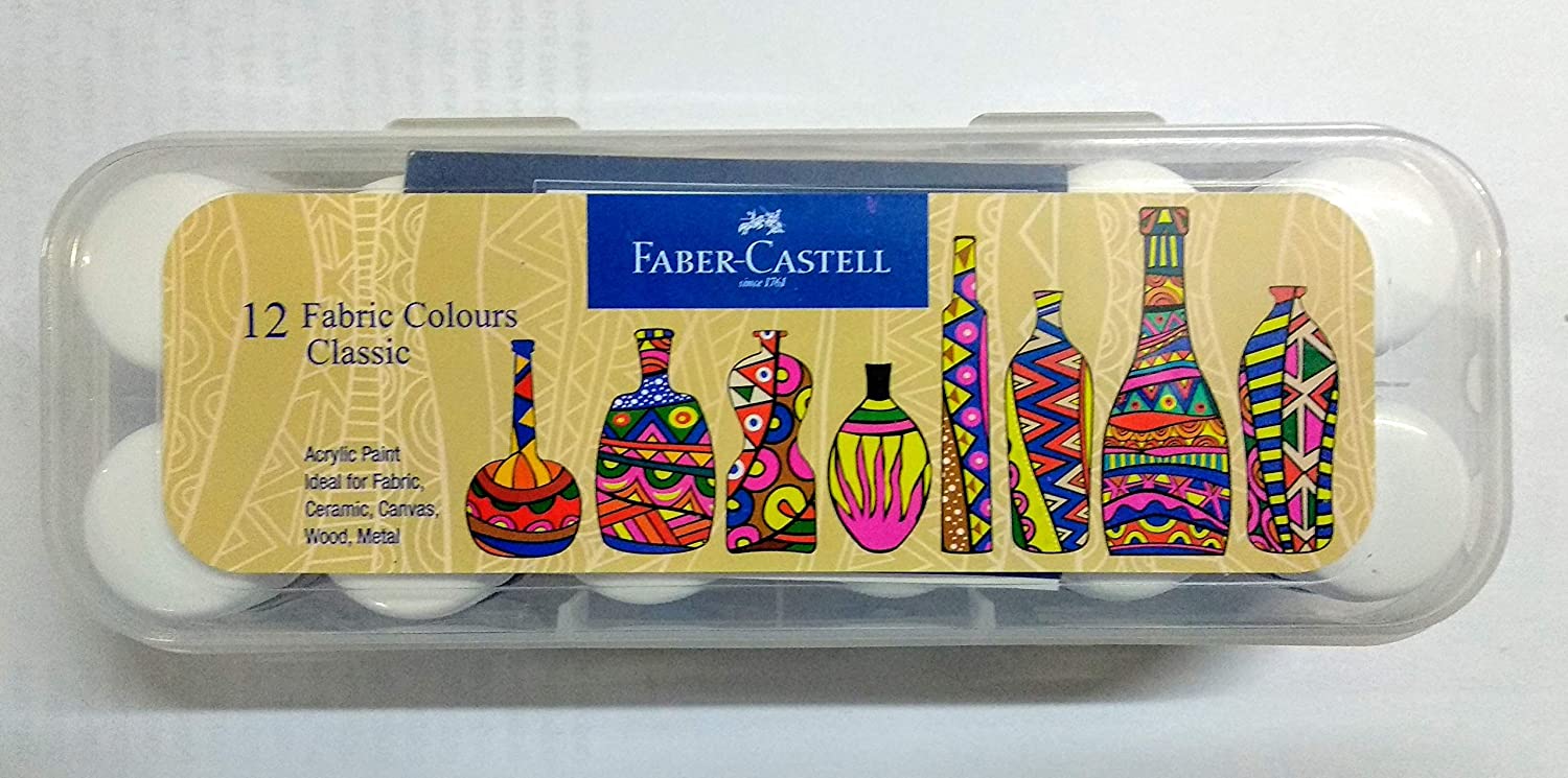 Faber-Castell Fabric Colours - 10ml Each (Pack of 12)