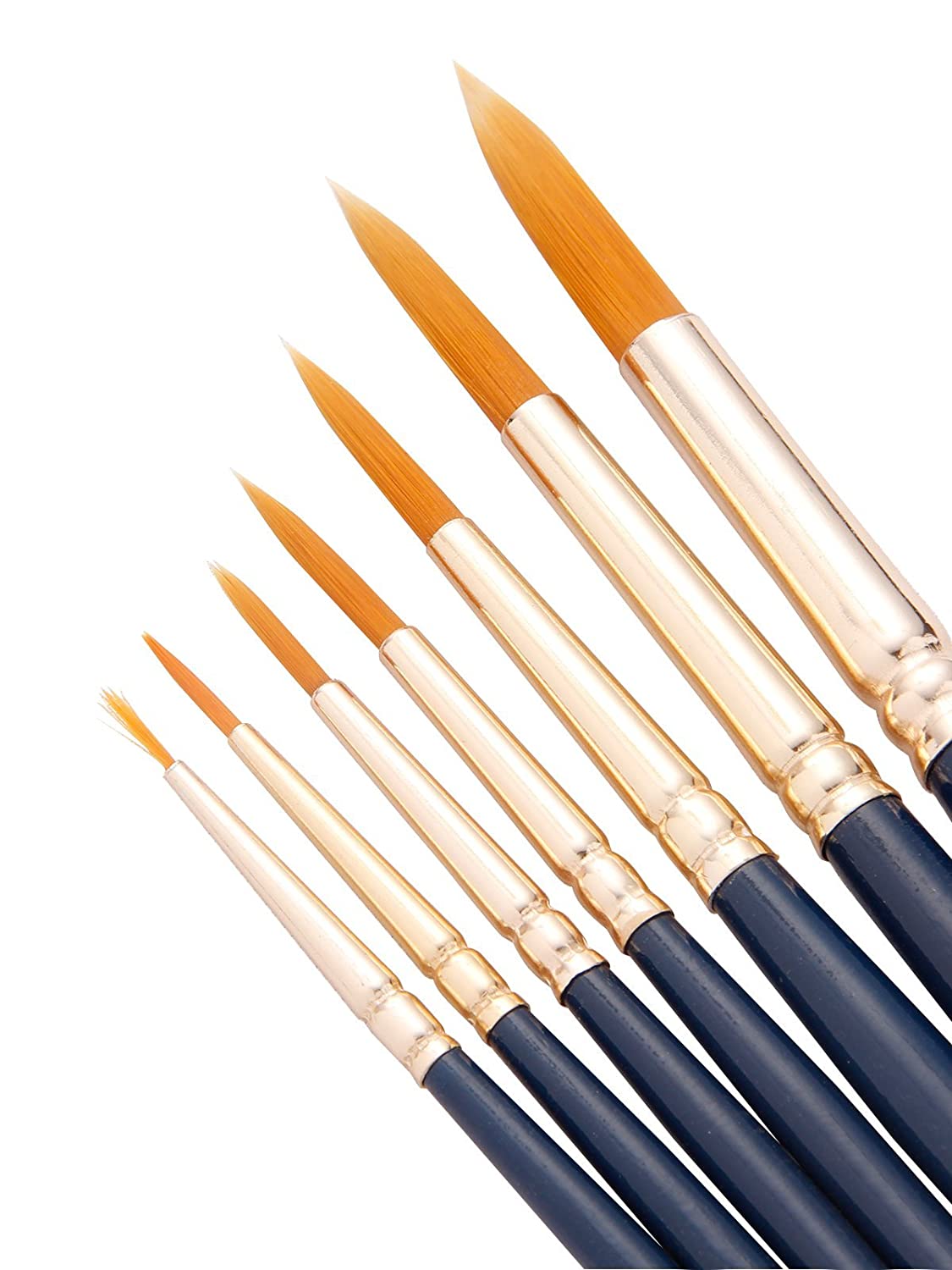 Faber-Castell Paint Brush Set - Round, Pack of 7 (Navy Blue)