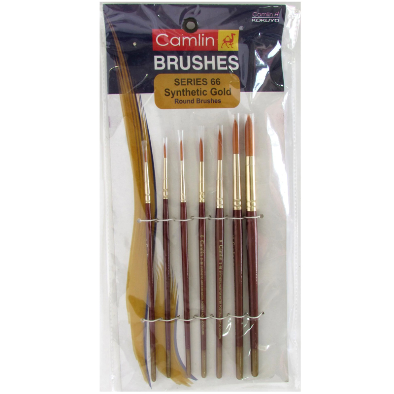 Camlin Synthetic Round Brush Set of 7