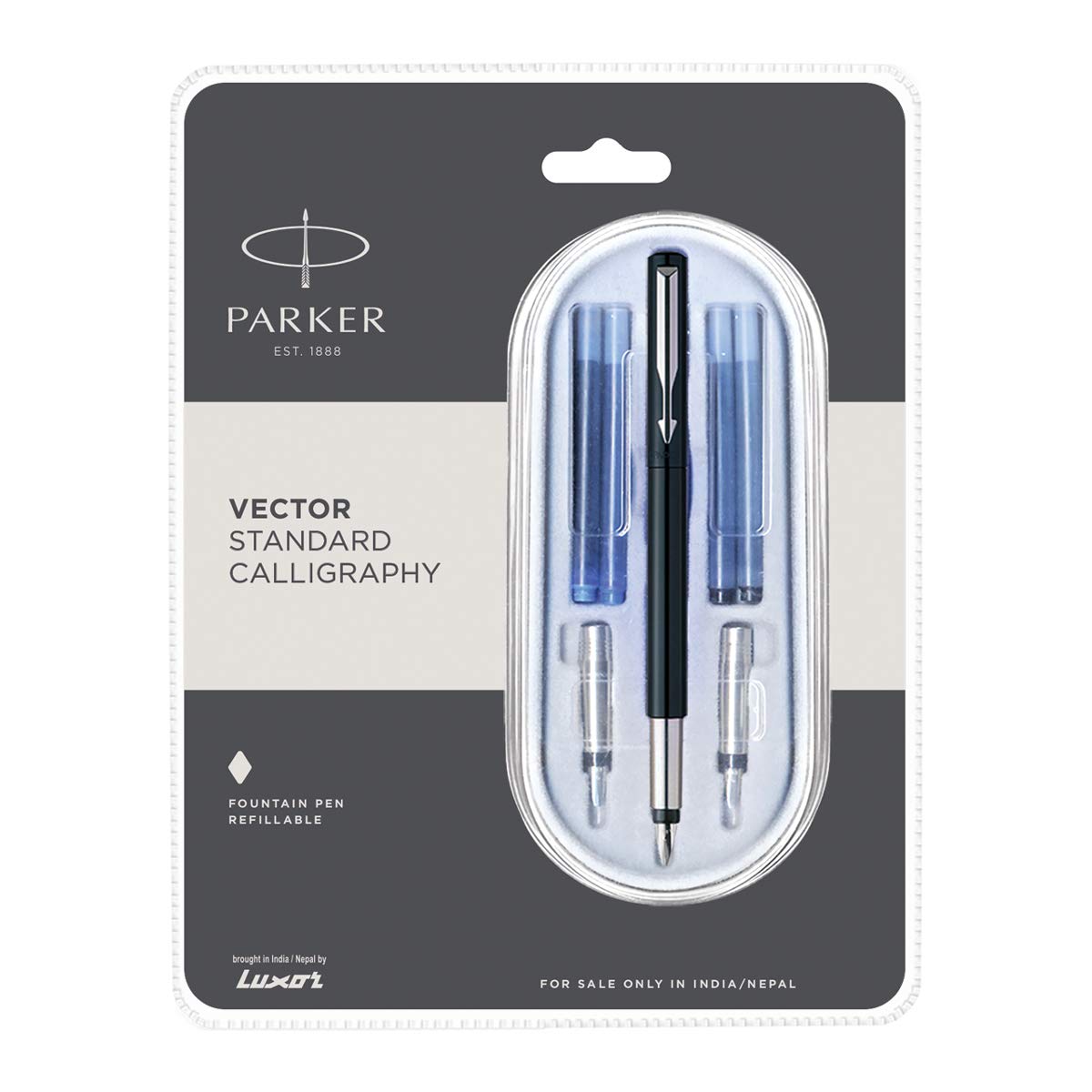 Parker Vector Standard Calligraphy CT Fountain Pen (Black)