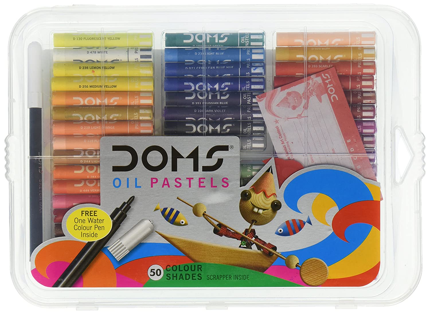 Camel Oil Pastel with Reusable Plastic Box - 50 Shades & Camel Drawing Kit  Combo