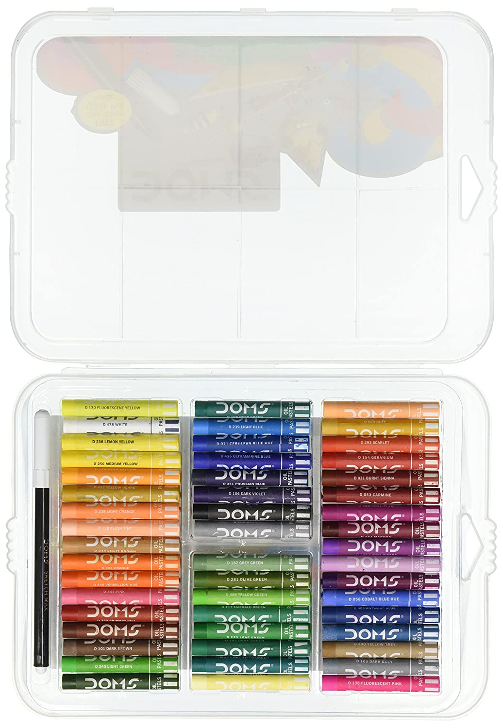 Camlin 50 oil pastels with Reusable Plastic Box - oil pastels