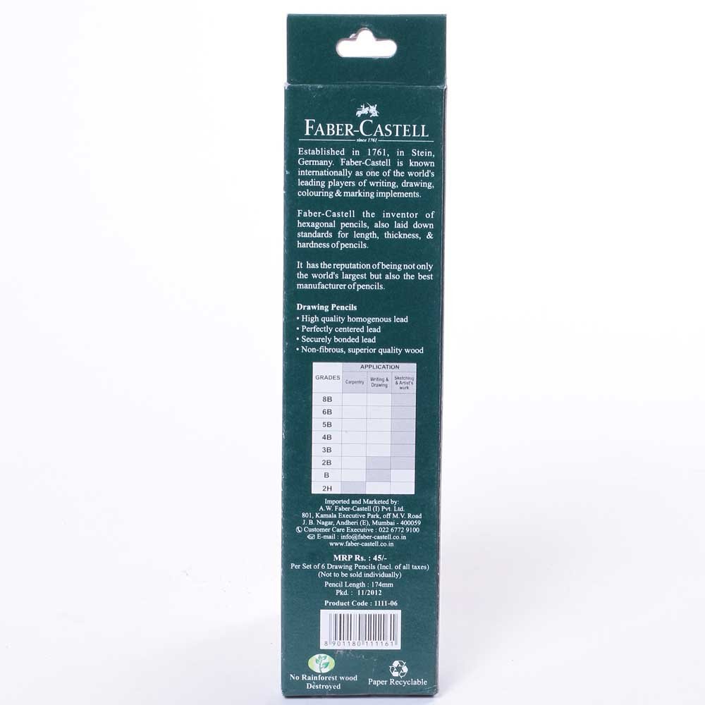 Faber-Castell Graded Drawing Pencil Set (Pack Of 6)