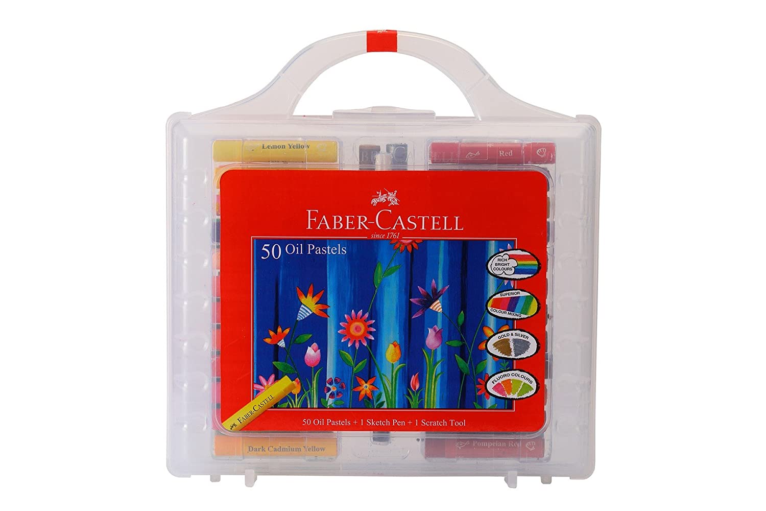 Faber-Castell Oil Pastels Set of 50 Easy to Pack and Carry Colour