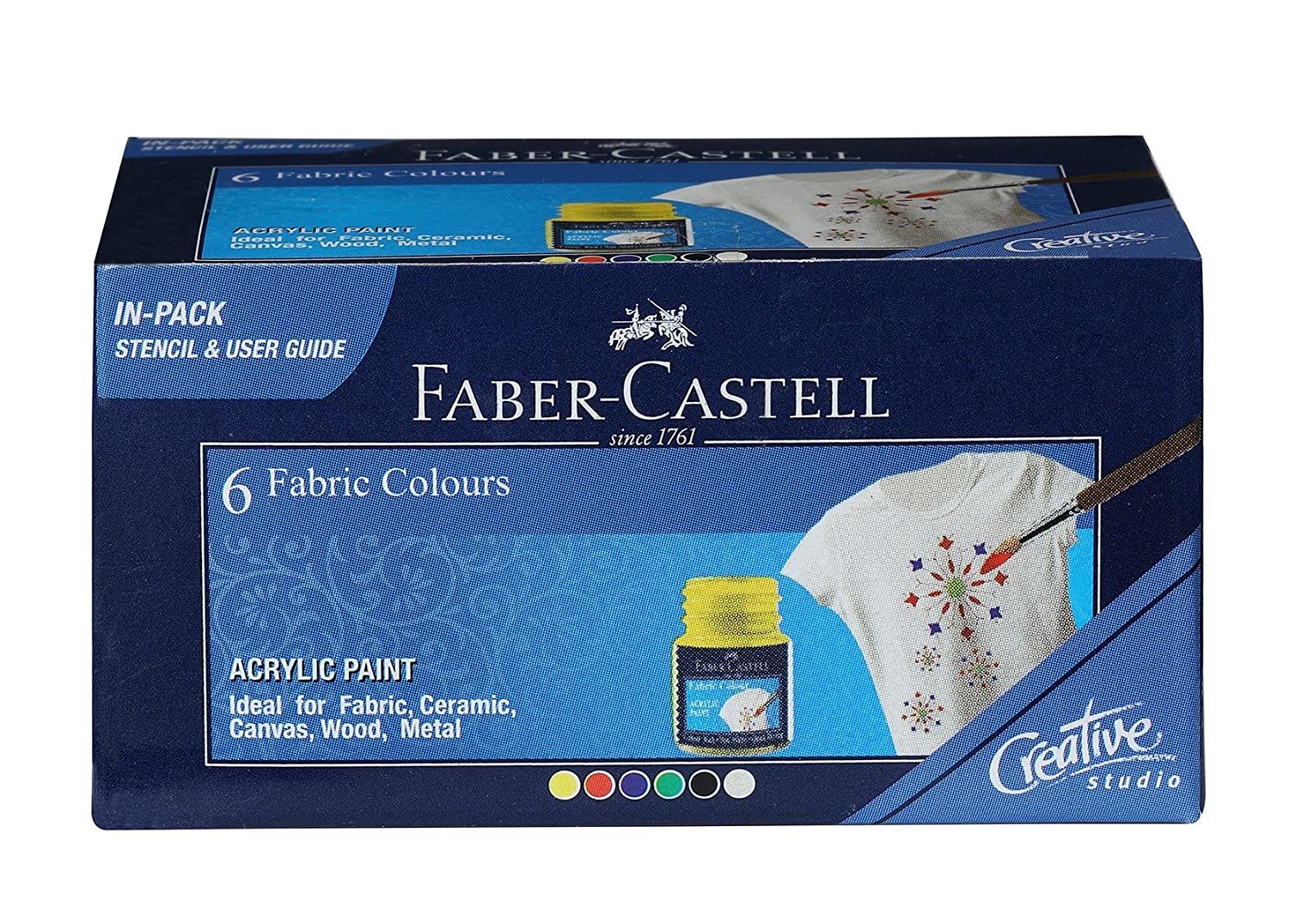 Faber-Castell Fabric Color - Pack of 6 (Assorted)