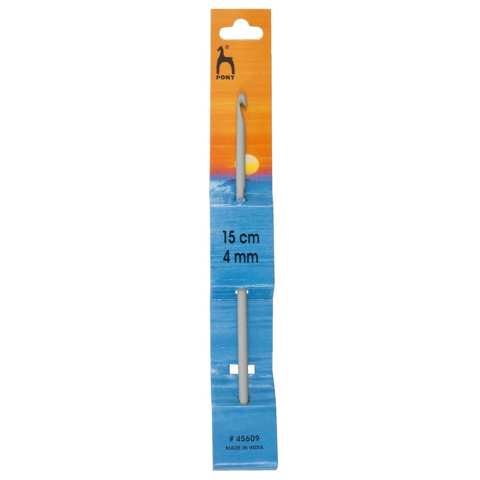 PONY ALUMINIUM 4mm CROCHET HOOK - 15cm LENGTH