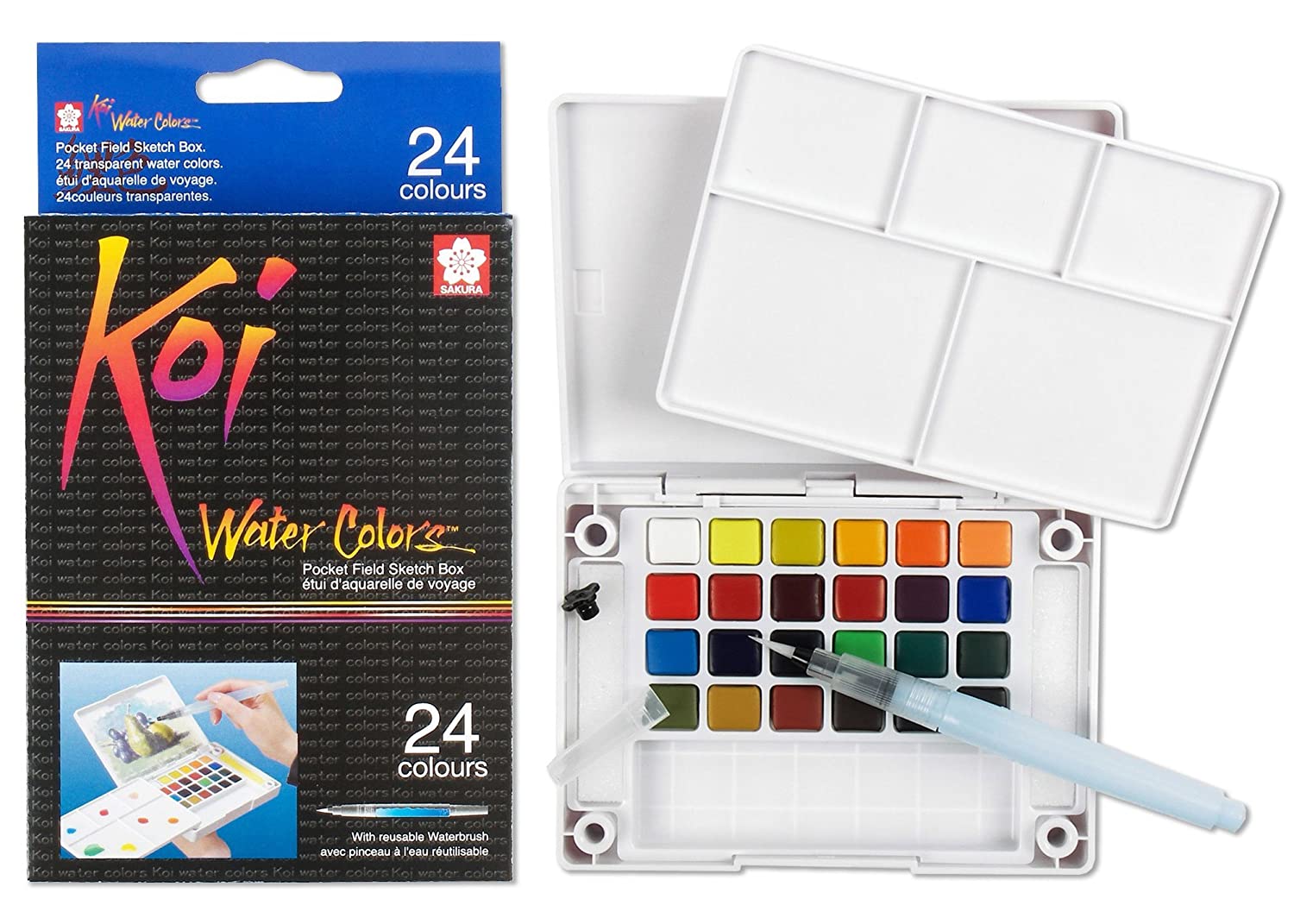 KOI Watercolors Field Box Set of 24 Colors