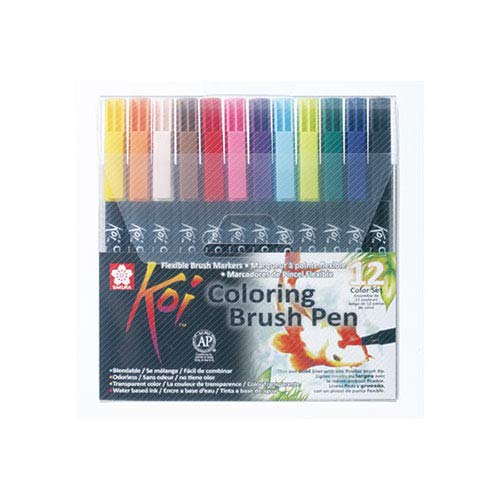 Sakura Koi 12 Water Colour Brush Pen Set  - Pack of 12