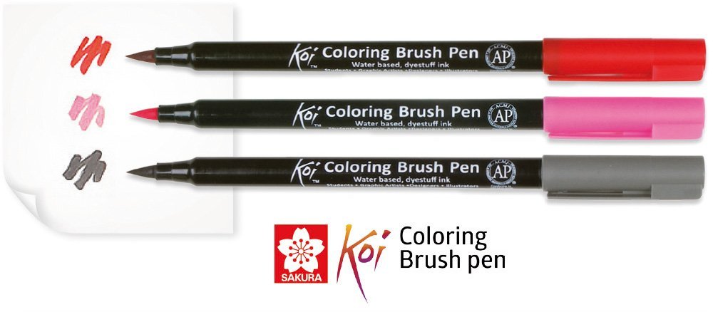 Sakura Koi 12 Water Colour Brush Pen Set  - Pack of 12