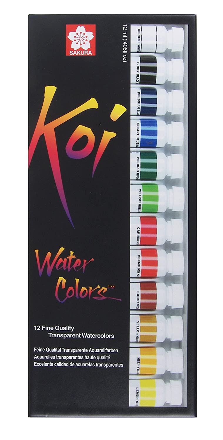 Sakura 12-Piece Koi Assorted Water Color Tube Set