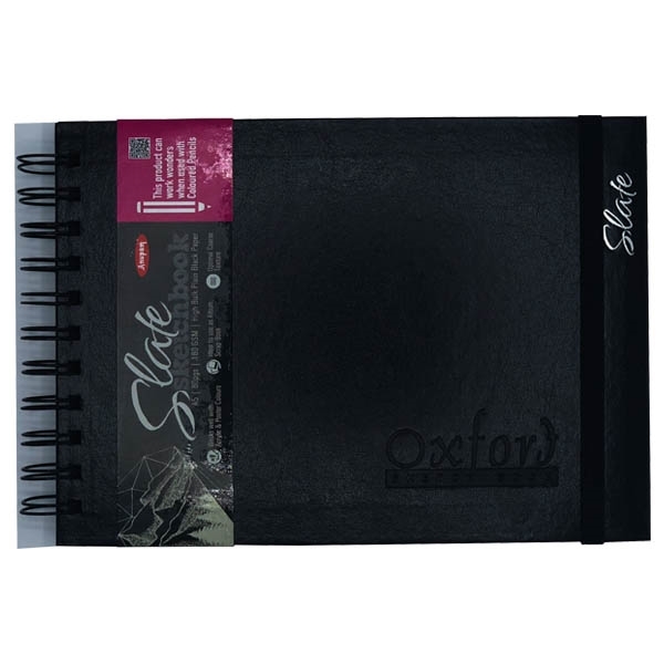 ANUPAM Oxford A5 Black Pages Sketch Book 80 Pages, 180 GSM