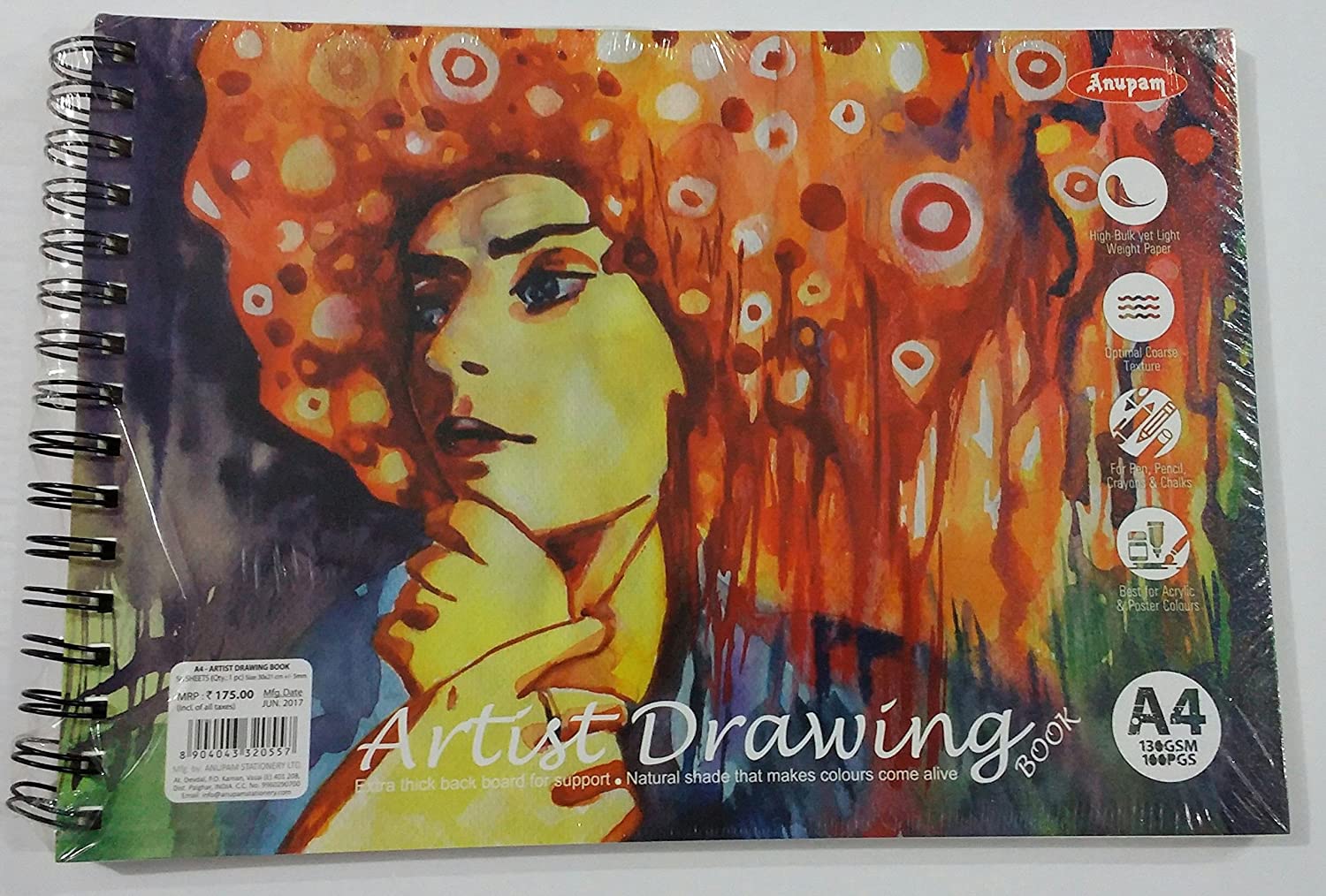 Anupam Artist Drawing Pad - A4, 50 Sheets, 130GSM