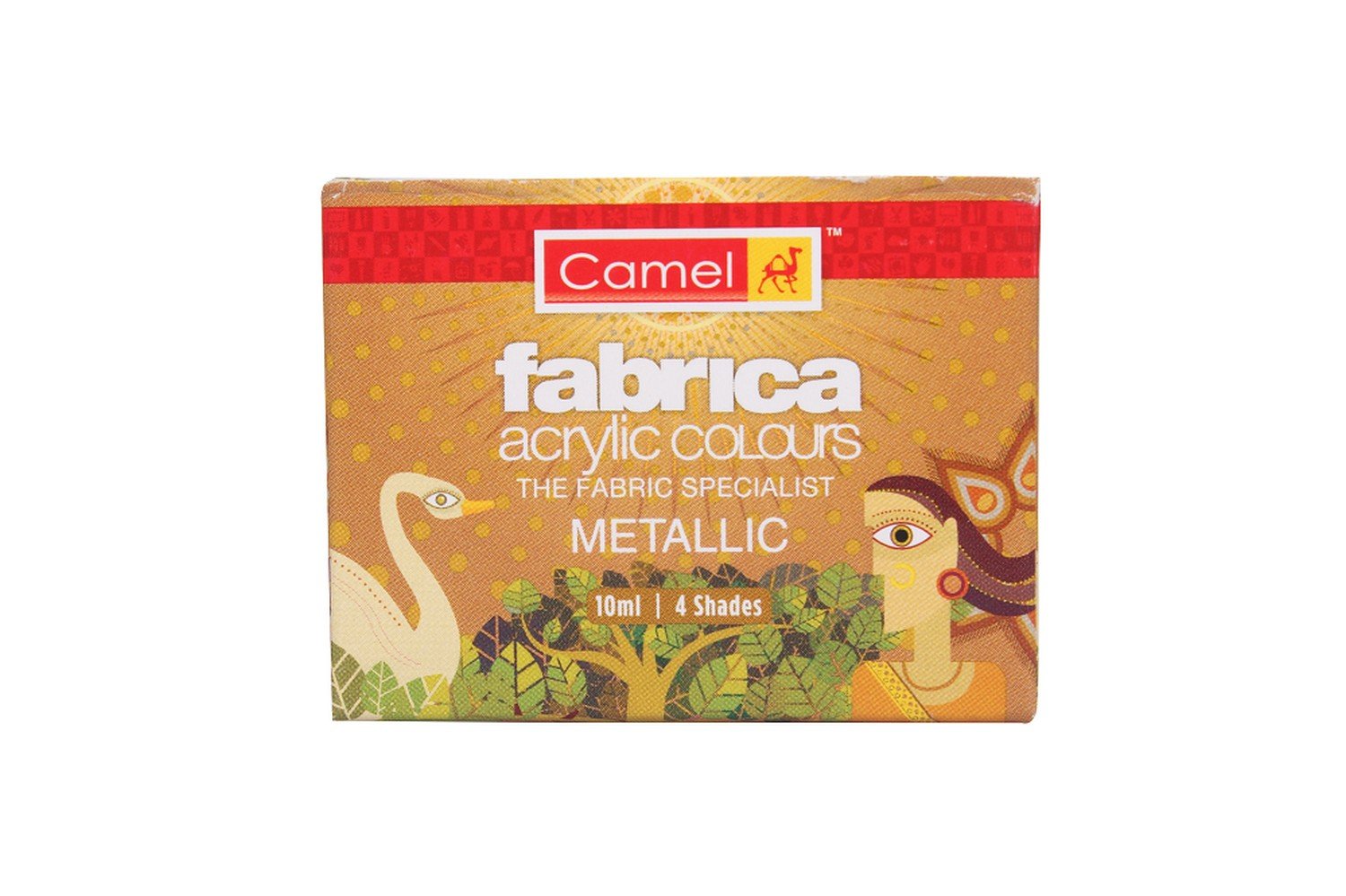 Camel Fabrica Acrylic Metallic Color - 10ml Each, 4 Shades