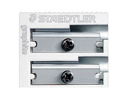 Staedtler 510 20BK Double Hole Metal Sharpener for Pencil and Colored Pencil (1-Each)