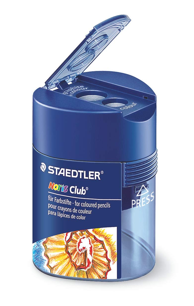 Staedtler 512 128 Double Hole Tub Triangular Metal Sharpener