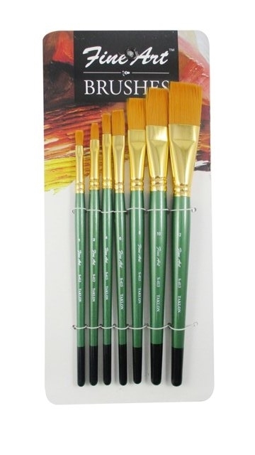 Fine Art Painting Flat Brushes Set (Set of 7)