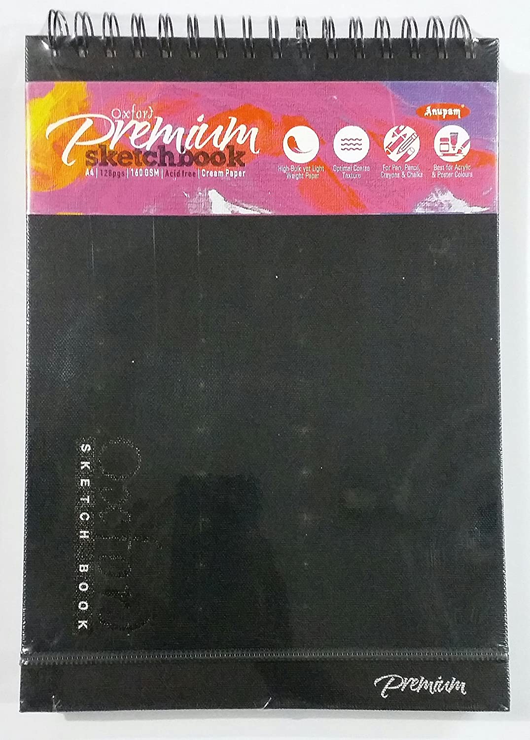 ANUPAM A4 PREMIUM SKETCH BOOK 128 PAGES - 160GSM