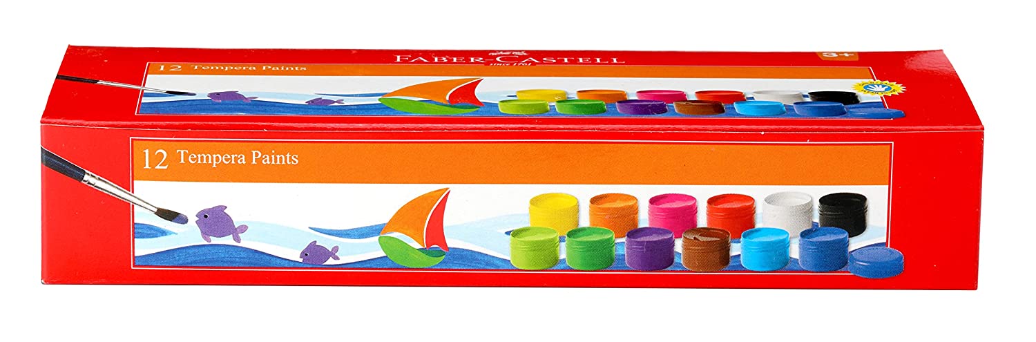 Faber-Castell Tempera Paint Set - Pack of 12 (Assorted)