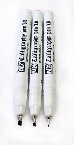 Zig Calligraphy Marker Set - Gray