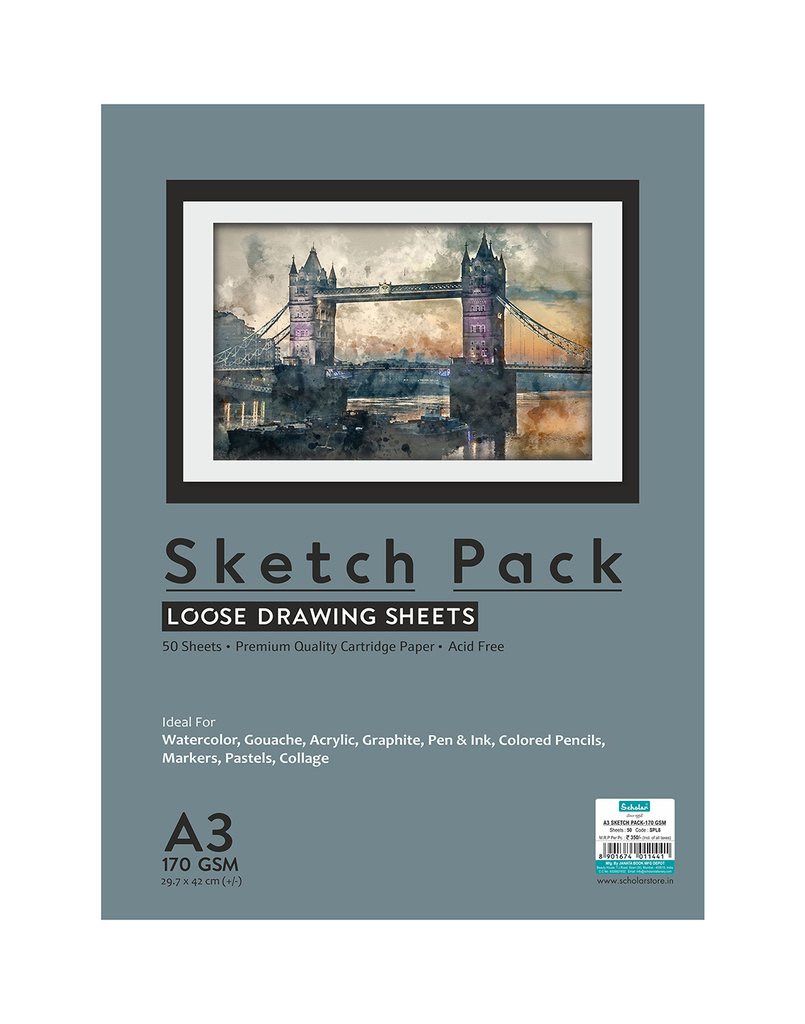 Scholar A3 SKETCH PACK - 170 GSM (SPL8)