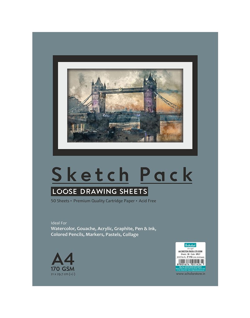 Scholar A4 SKETCH PACK - 170 GSM  (SPL7)