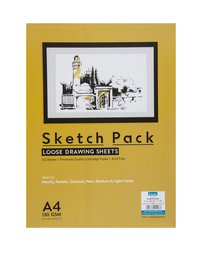 Scholar A4 SKETCH PACK - 130 GSM (SPL4)