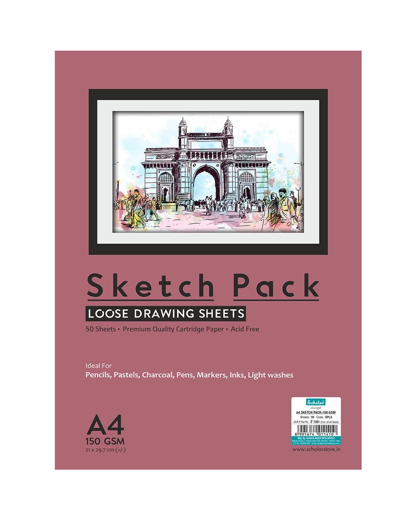 Scholar A4 SKETCH PACK - 150 GSM (SPL5)