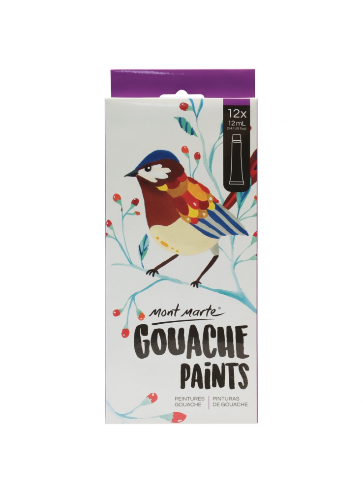 Mont Marte Gouache Paints 12ml Set Of 12