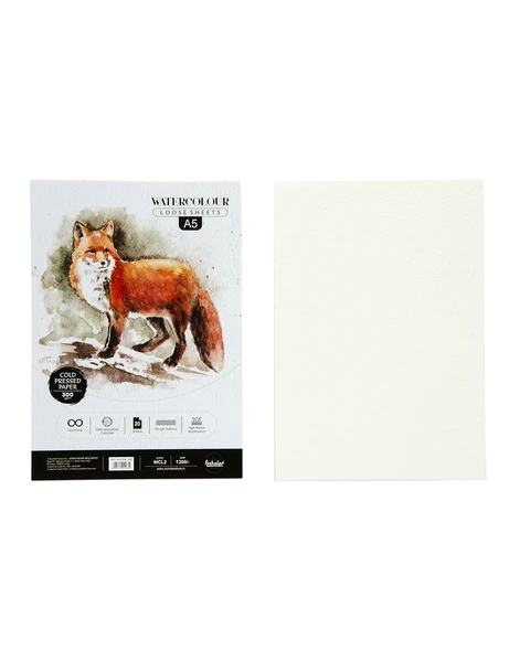 Scholar A5 WATERCOLOUR COLD PRESSED LOOSE SHEETS - 300 GSM (WCL2)