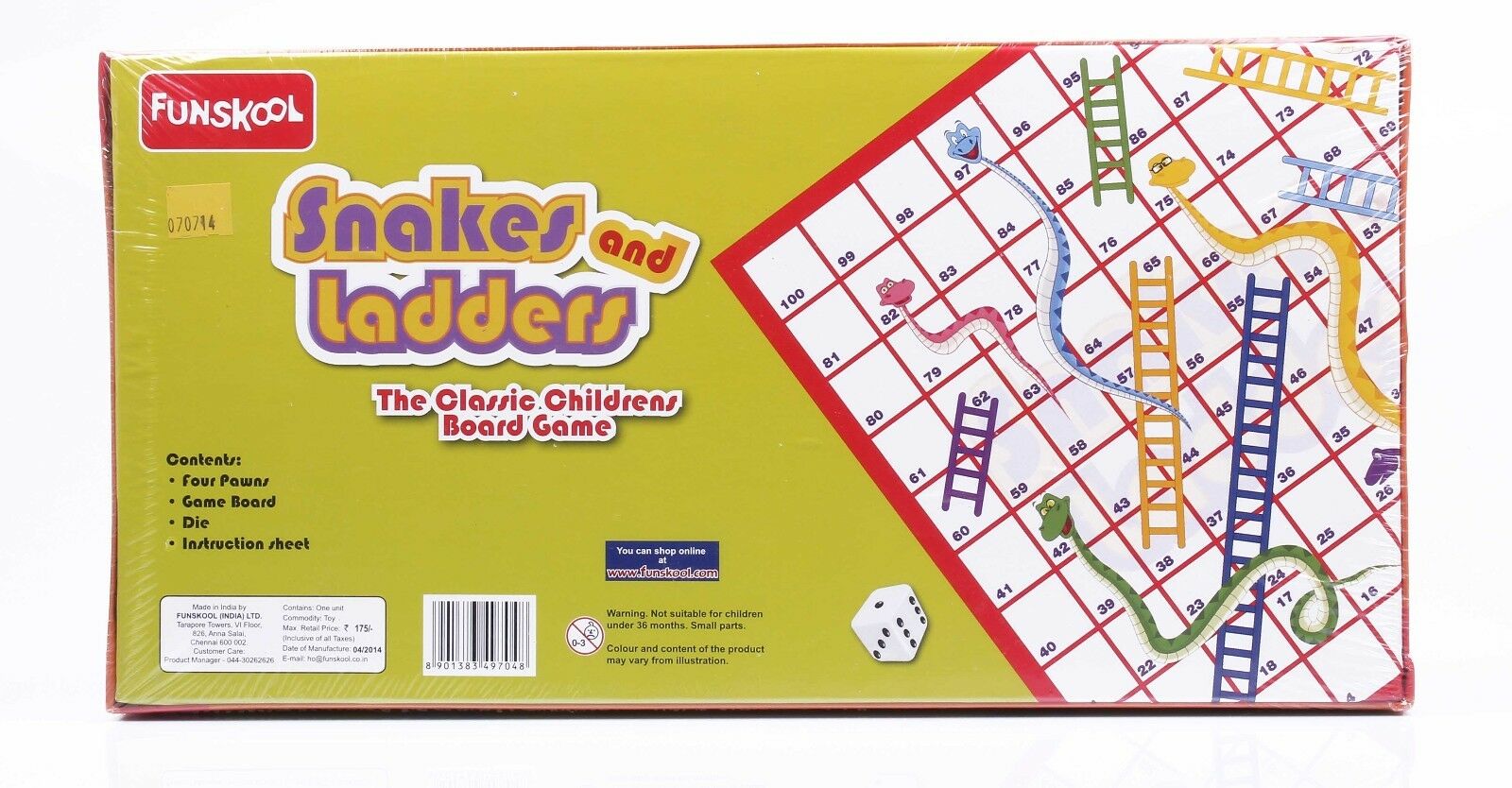Funskool Games Snakes and Ladders,Multicolor