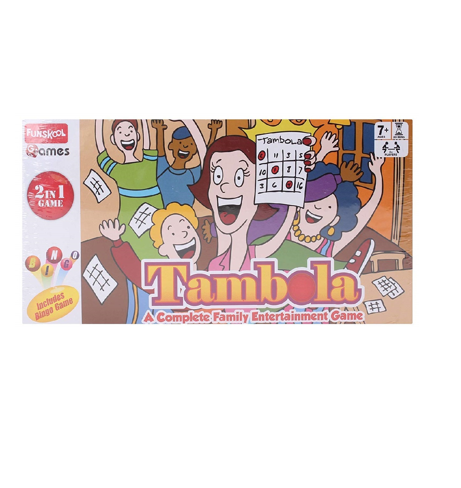 Funskool Tambola 2-in-1 Game, Multi Color