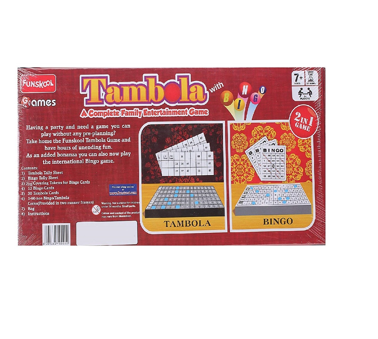 Funskool Tambola 2-in-1 Game, Multi Color