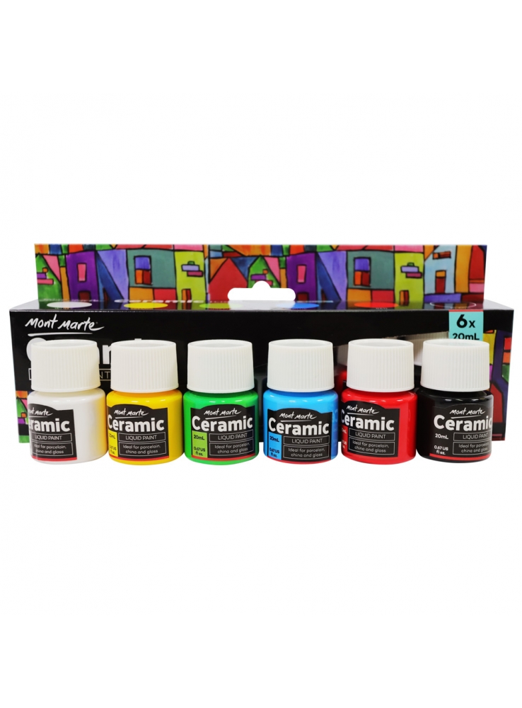 Mont Marte Ceramic Liquid Paint 6pce x 20ml